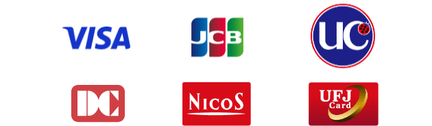 VISA、JCB、UC、DC、UFJ、NICOS