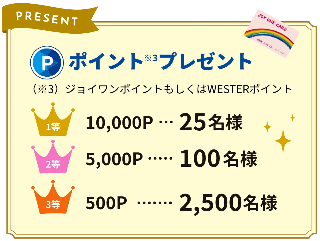 ポイントプレゼント