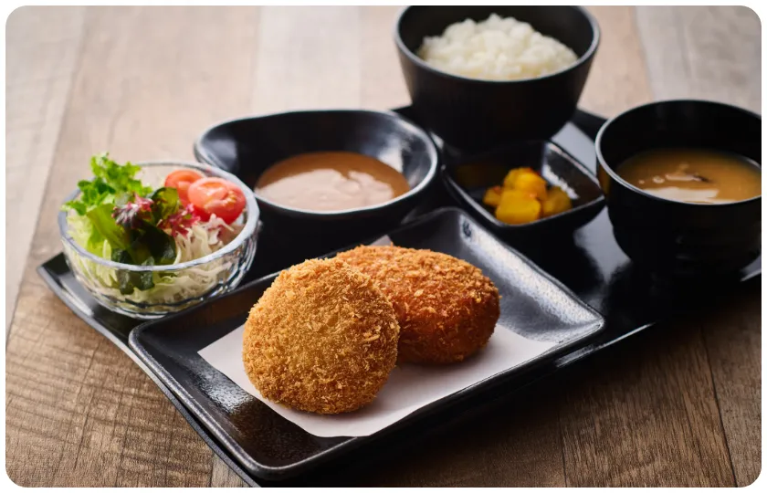 ミンチカツ（１個）＋コロッケ（１個）定食