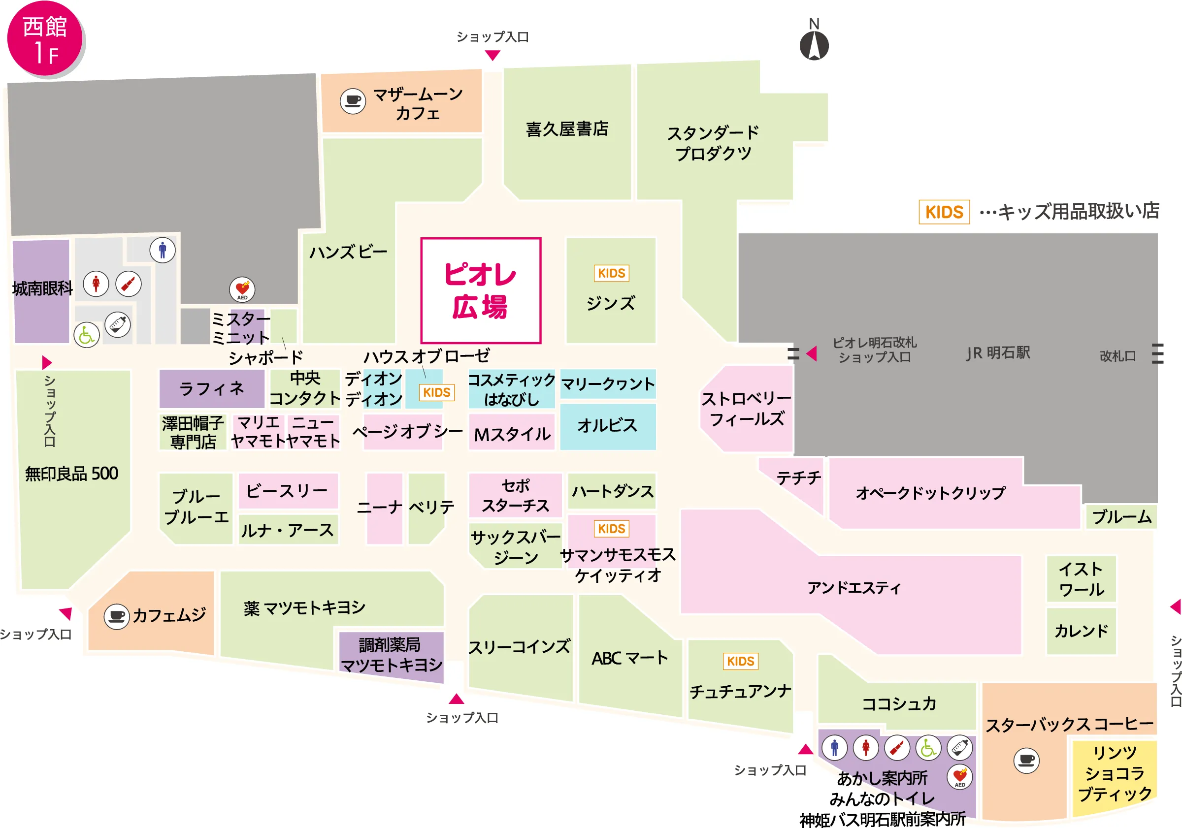 フロアマップ ピオレ明石 西館