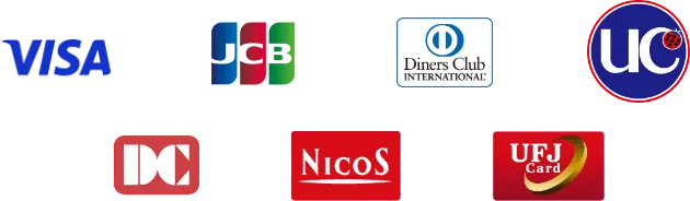 VISA、JCB、ダイナース、UC、DC、UFJ、NICOS