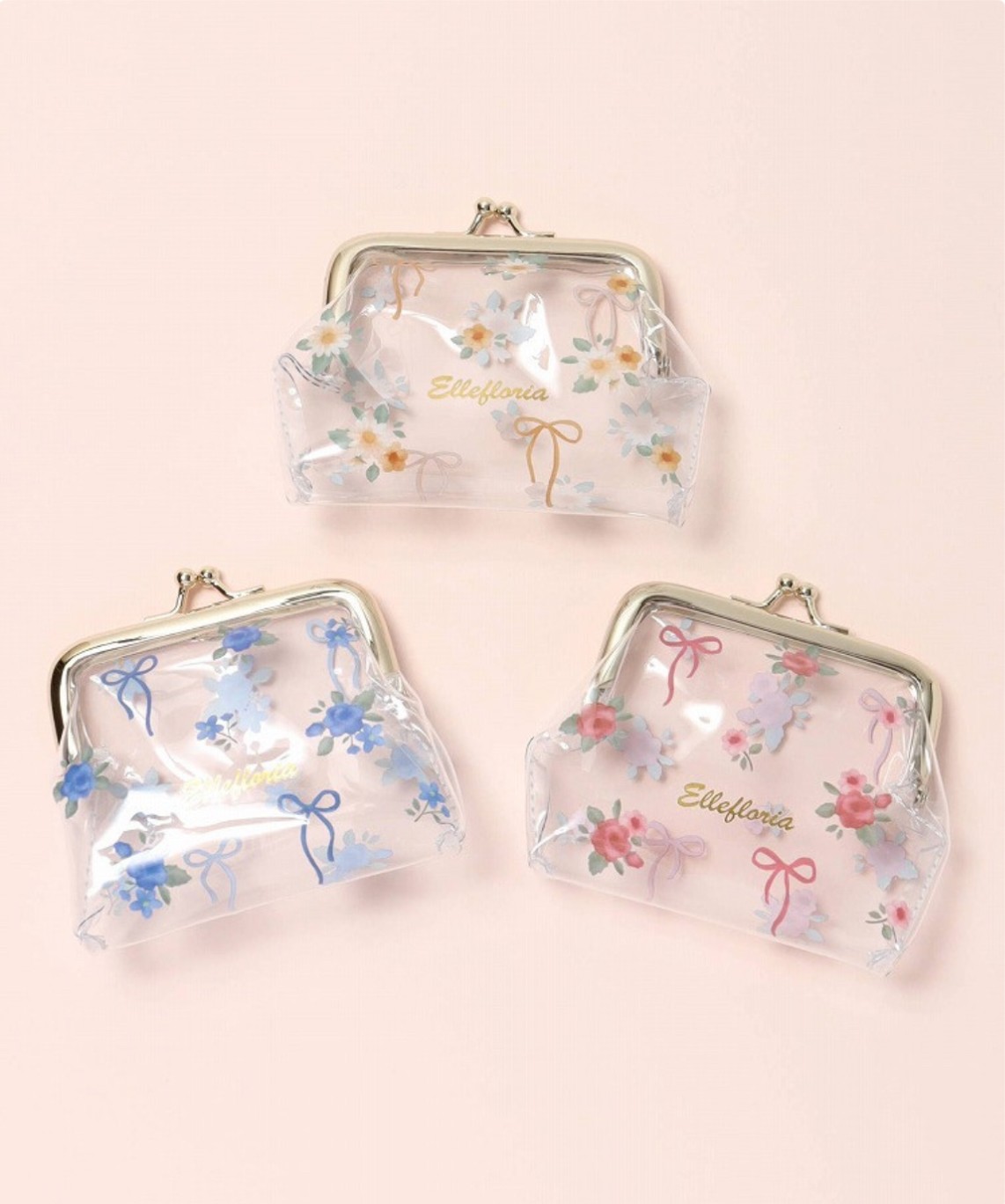 クリアでかわいい🎀エルフローリアがま口ポ…