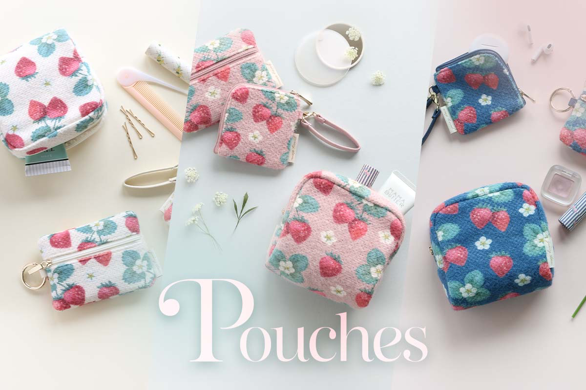 春気分♪いちごのポーチ🍓