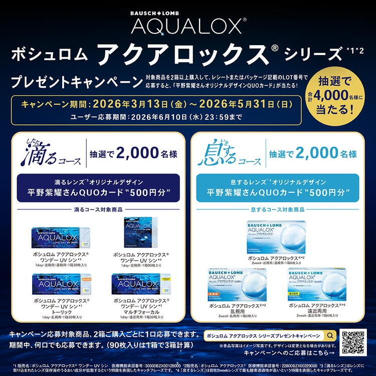 アクアロックスシリーズプレゼントキャンペ…